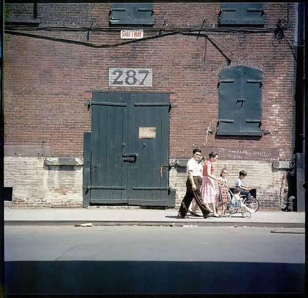[227 Views of Buildings and Brooklyn Bridge for Fortune Article "On the Waterfront"], Walker Evans (American, St. Louis, Missouri 1903–1975 New Haven, Connecticut), Color film transparency