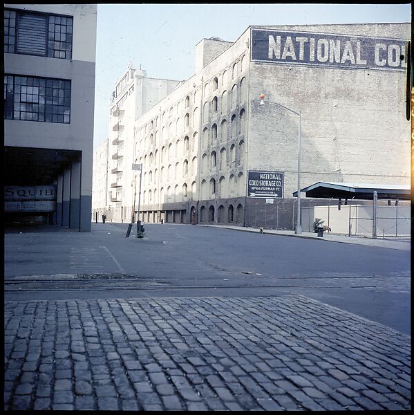 [227 Views of Buildings and Brooklyn Bridge for Fortune Article "On the Waterfront"], Walker Evans (American, St. Louis, Missouri 1903–1975 New Haven, Connecticut), Color film transparency