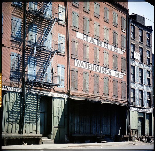 [227 Views of Buildings and Brooklyn Bridge for Fortune Article "On the Waterfront"], Walker Evans (American, St. Louis, Missouri 1903–1975 New Haven, Connecticut), Color film transparency