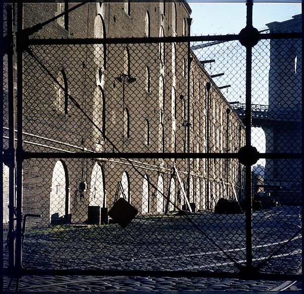 [227 Views of Buildings and Brooklyn Bridge for Fortune Article "On the Waterfront"], Walker Evans (American, St. Louis, Missouri 1903–1975 New Haven, Connecticut), Color film transparency