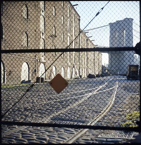[227 Views of Buildings and Brooklyn Bridge for Fortune Article "On the Waterfront"], Walker Evans (American, St. Louis, Missouri 1903–1975 New Haven, Connecticut), Color film transparency