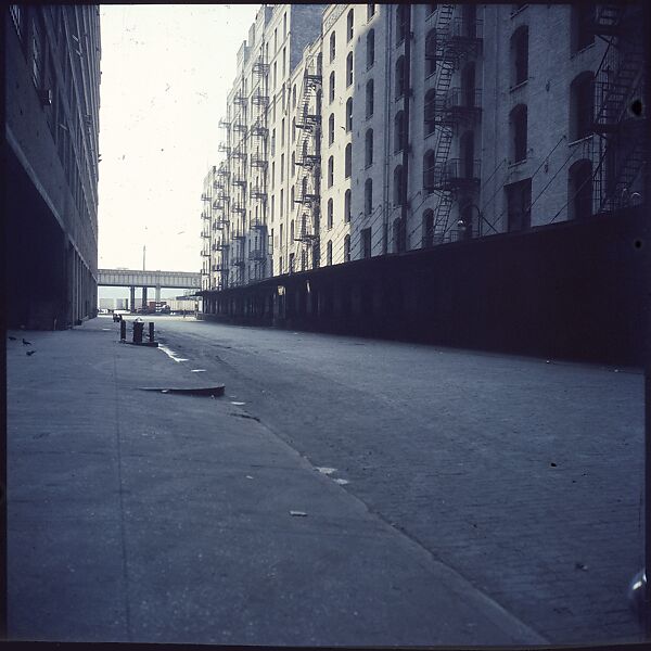 [227 Views of Buildings and Brooklyn Bridge for Fortune Article "On the Waterfront"], Walker Evans (American, St. Louis, Missouri 1903–1975 New Haven, Connecticut), Color film transparency