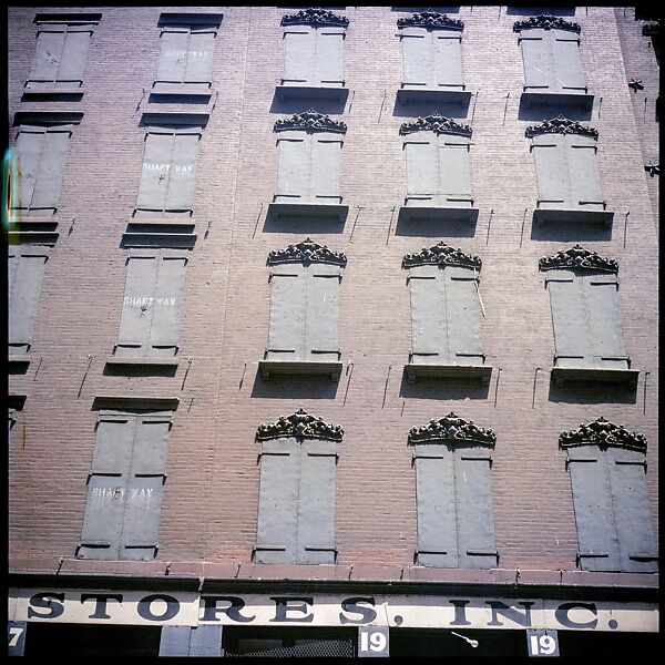 [227 Views of Buildings and Brooklyn Bridge for Fortune Article "On the Waterfront"], Walker Evans (American, St. Louis, Missouri 1903–1975 New Haven, Connecticut), Color film transparency