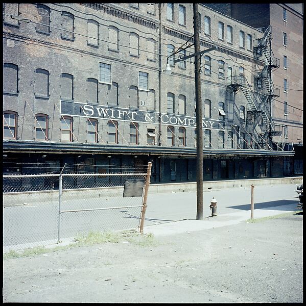 [227 Views of Buildings and Brooklyn Bridge for Fortune Article "On the Waterfront"], Walker Evans (American, St. Louis, Missouri 1903–1975 New Haven, Connecticut), Color film transparency