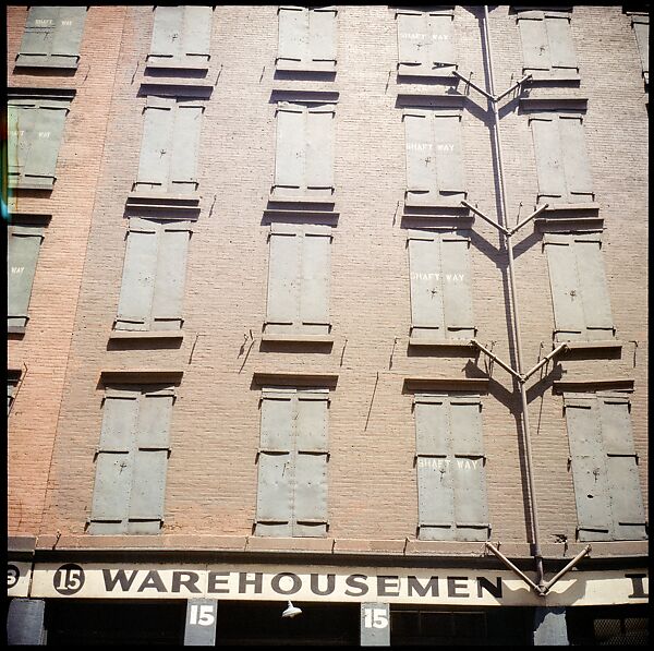 [227 Views of Buildings and Brooklyn Bridge for Fortune Article "On the Waterfront"], Walker Evans (American, St. Louis, Missouri 1903–1975 New Haven, Connecticut), Color film transparency
