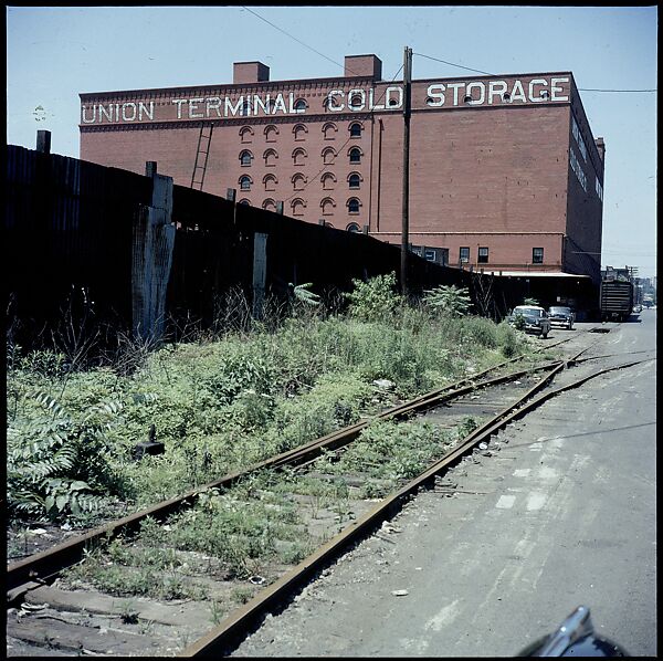 [227 Views of Buildings and Brooklyn Bridge for Fortune Article "On the Waterfront"], Walker Evans (American, St. Louis, Missouri 1903–1975 New Haven, Connecticut), Color film transparency