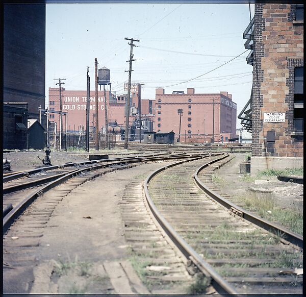 [227 Views of Buildings and Brooklyn Bridge for Fortune Article "On the Waterfront"], Walker Evans (American, St. Louis, Missouri 1903–1975 New Haven, Connecticut), Color film transparency
