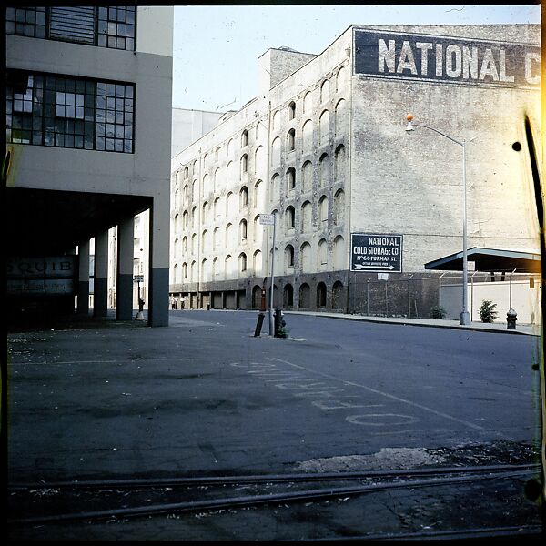 [227 Views of Buildings and Brooklyn Bridge for Fortune Article "On the Waterfront"], Walker Evans (American, St. Louis, Missouri 1903–1975 New Haven, Connecticut), Color film transparency