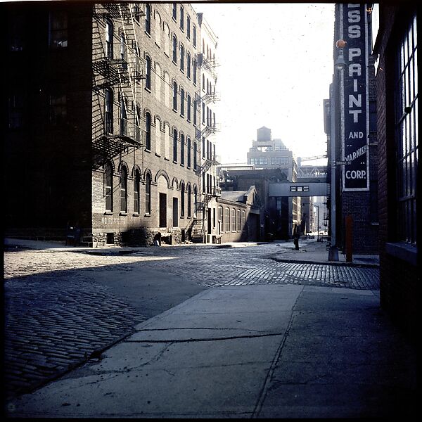 [227 Views of Buildings and Brooklyn Bridge for Fortune Article "On the Waterfront"], Walker Evans (American, St. Louis, Missouri 1903–1975 New Haven, Connecticut), Color film transparency