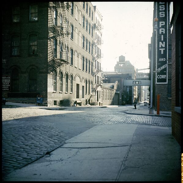 [227 Views of Buildings and Brooklyn Bridge for Fortune Article "On the Waterfront"], Walker Evans (American, St. Louis, Missouri 1903–1975 New Haven, Connecticut), Color film transparency