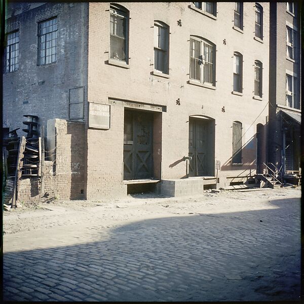 [227 Views of Buildings and Brooklyn Bridge for Fortune Article "On the Waterfront"], Walker Evans (American, St. Louis, Missouri 1903–1975 New Haven, Connecticut), Color film transparency