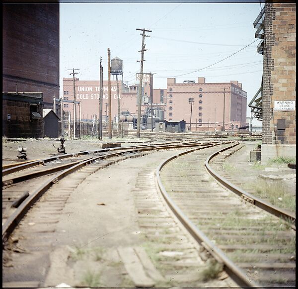 [227 Views of Buildings and Brooklyn Bridge for Fortune Article "On the Waterfront"], Walker Evans (American, St. Louis, Missouri 1903–1975 New Haven, Connecticut), Color film transparency