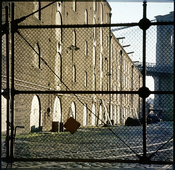 [227 Views of Buildings and Brooklyn Bridge for Fortune Article "On the Waterfront"], Walker Evans (American, St. Louis, Missouri 1903–1975 New Haven, Connecticut), Color film transparency