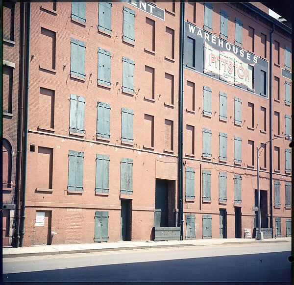 [227 Views of Buildings and Brooklyn Bridge for Fortune Article "On the Waterfront"], Walker Evans (American, St. Louis, Missouri 1903–1975 New Haven, Connecticut), Color film transparency