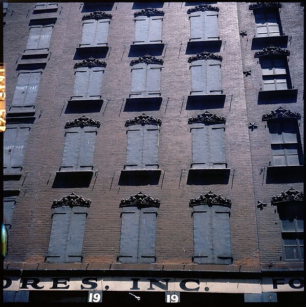 [227 Views of Buildings and Brooklyn Bridge for Fortune Article "On the Waterfront"], Walker Evans (American, St. Louis, Missouri 1903–1975 New Haven, Connecticut), Color film transparency