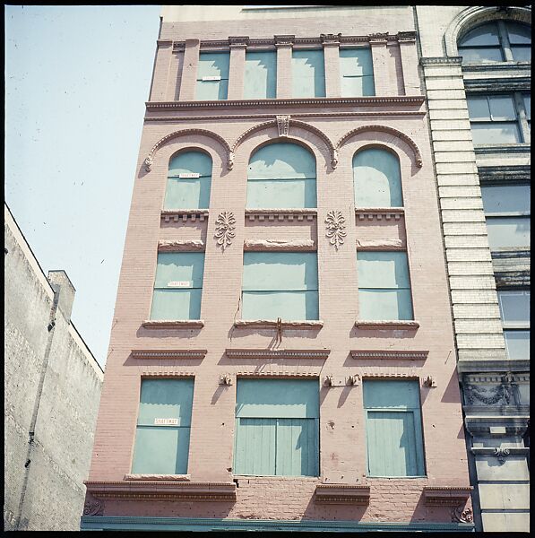 [227 Views of Buildings and Brooklyn Bridge for Fortune Article "On the Waterfront"], Walker Evans (American, St. Louis, Missouri 1903–1975 New Haven, Connecticut), Color film transparency