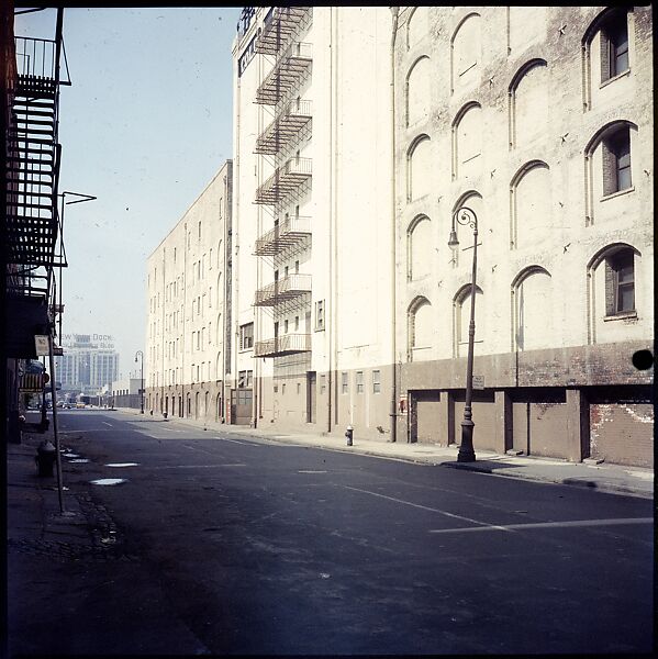 [227 Views of Buildings and Brooklyn Bridge for Fortune Article "On the Waterfront"], Walker Evans (American, St. Louis, Missouri 1903–1975 New Haven, Connecticut), Color film transparency