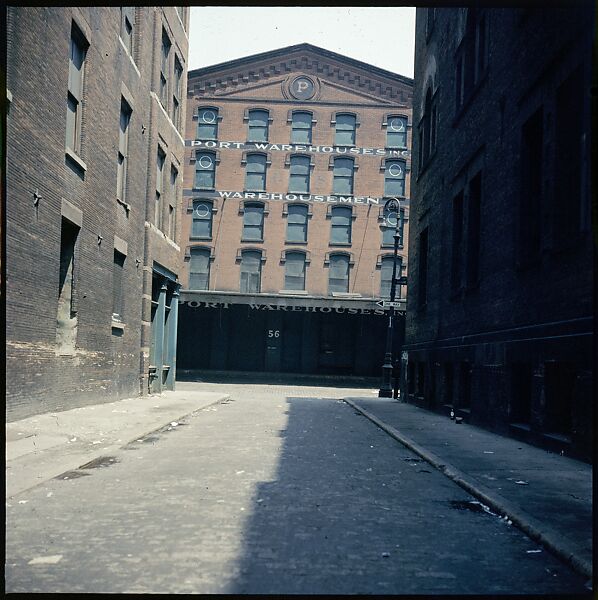[227 Views of Buildings and Brooklyn Bridge for Fortune Article "On the Waterfront"], Walker Evans (American, St. Louis, Missouri 1903–1975 New Haven, Connecticut), Color film transparency