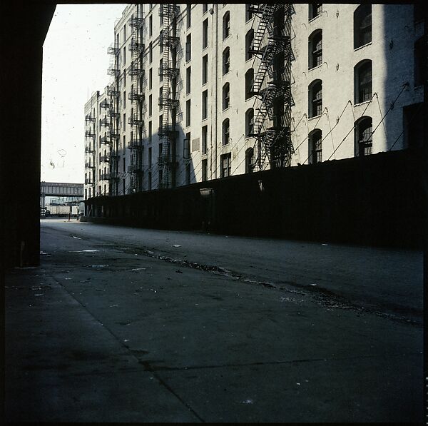 [227 Views of Buildings and Brooklyn Bridge for Fortune Article "On the Waterfront"], Walker Evans (American, St. Louis, Missouri 1903–1975 New Haven, Connecticut), Color film transparency