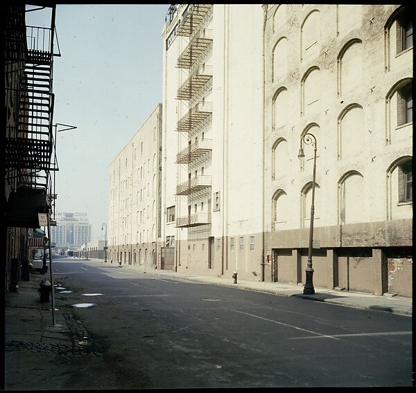 [227 Views of Buildings and Brooklyn Bridge for Fortune Article "On the Waterfront"], Walker Evans (American, St. Louis, Missouri 1903–1975 New Haven, Connecticut), Color film transparency