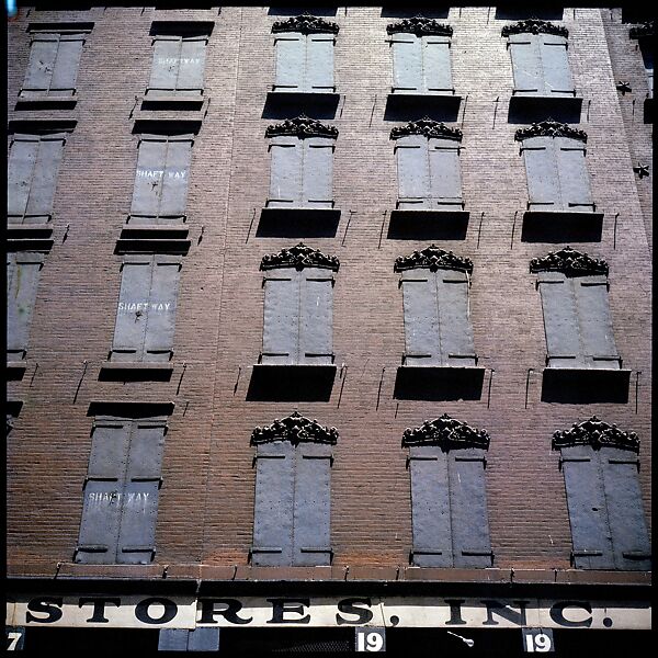[227 Views of Buildings and Brooklyn Bridge for Fortune Article "On the Waterfront"], Walker Evans (American, St. Louis, Missouri 1903–1975 New Haven, Connecticut), Color film transparency