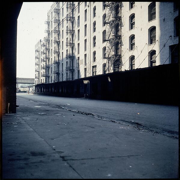 [227 Views of Buildings and Brooklyn Bridge for Fortune Article "On the Waterfront"], Walker Evans (American, St. Louis, Missouri 1903–1975 New Haven, Connecticut), Color film transparency