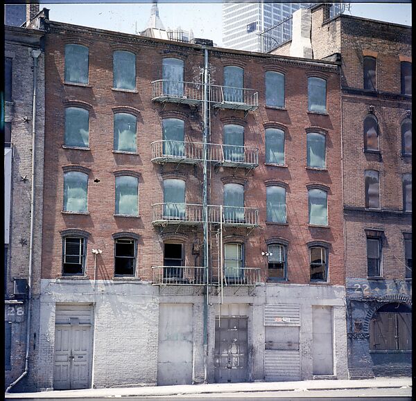 [227 Views of Buildings and Brooklyn Bridge for Fortune Article "On the Waterfront"], Walker Evans (American, St. Louis, Missouri 1903–1975 New Haven, Connecticut), Color film transparency
