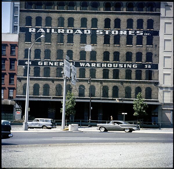 [227 Views of Buildings and Brooklyn Bridge for Fortune Article "On the Waterfront"], Walker Evans (American, St. Louis, Missouri 1903–1975 New Haven, Connecticut), Color film transparency