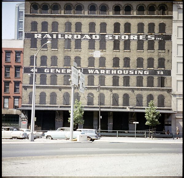 [227 Views of Buildings and Brooklyn Bridge for Fortune Article "On the Waterfront"], Walker Evans (American, St. Louis, Missouri 1903–1975 New Haven, Connecticut), Color film transparency