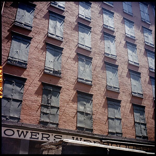 [227 Views of Buildings and Brooklyn Bridge for Fortune Article "On the Waterfront"], Walker Evans (American, St. Louis, Missouri 1903–1975 New Haven, Connecticut), Color film transparency
