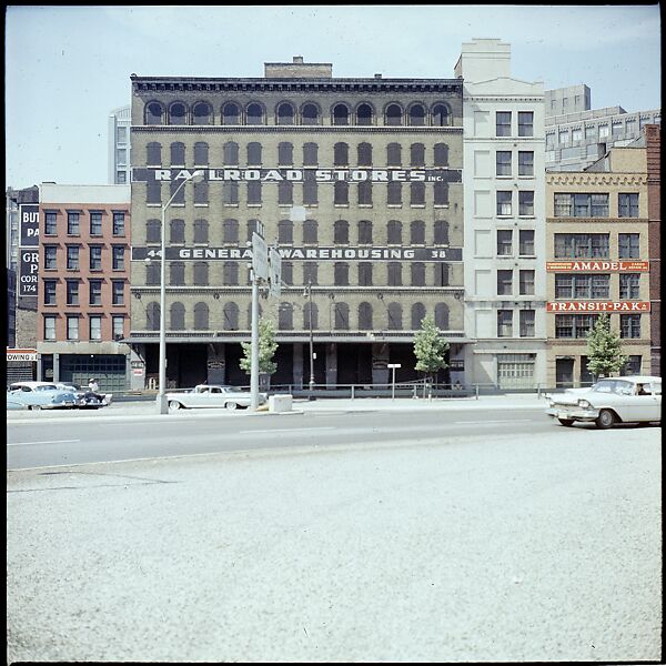 [227 Views of Buildings and Brooklyn Bridge for Fortune Article "On the Waterfront"], Walker Evans (American, St. Louis, Missouri 1903–1975 New Haven, Connecticut), Color film transparency