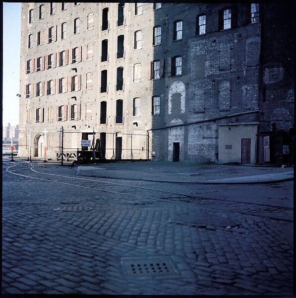 [227 Views of Buildings and Brooklyn Bridge for Fortune Article "On the Waterfront"], Walker Evans (American, St. Louis, Missouri 1903–1975 New Haven, Connecticut), Color film transparency