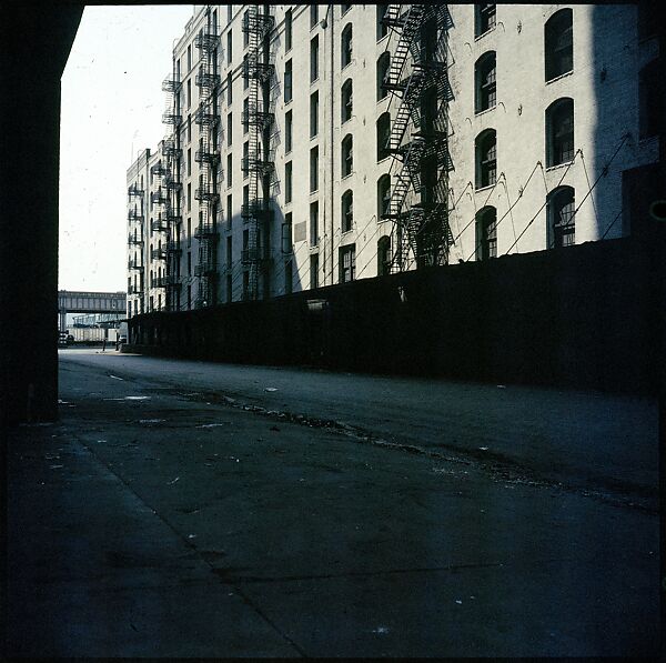 [227 Views of Buildings and Brooklyn Bridge for Fortune Article "On the Waterfront"], Walker Evans (American, St. Louis, Missouri 1903–1975 New Haven, Connecticut), Color film transparency