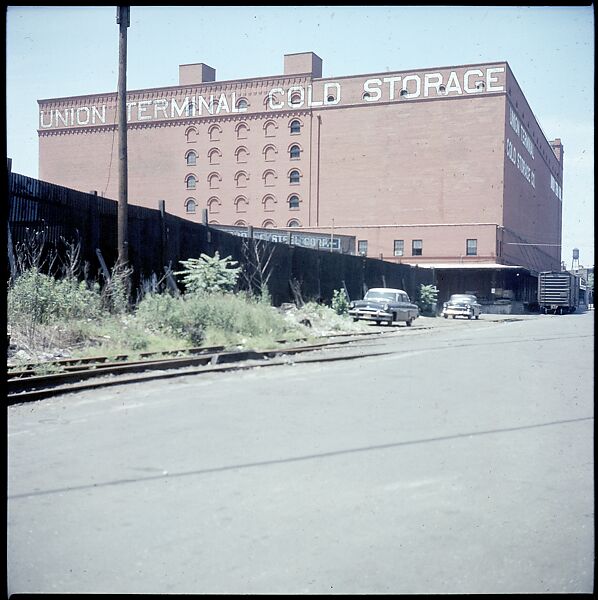 [227 Views of Buildings and Brooklyn Bridge for Fortune Article "On the Waterfront"], Walker Evans (American, St. Louis, Missouri 1903–1975 New Haven, Connecticut), Color film transparency
