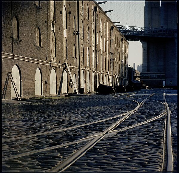 [227 Views of Buildings and Brooklyn Bridge for Fortune Article "On the Waterfront"], Walker Evans (American, St. Louis, Missouri 1903–1975 New Haven, Connecticut), Color film transparency