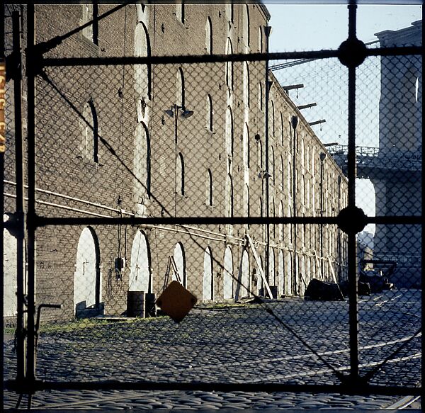 [227 Views of Buildings and Brooklyn Bridge for Fortune Article "On the Waterfront"], Walker Evans (American, St. Louis, Missouri 1903–1975 New Haven, Connecticut), Color film transparency