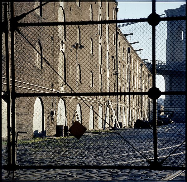 [227 Views of Buildings and Brooklyn Bridge for Fortune Article "On the Waterfront"], Walker Evans (American, St. Louis, Missouri 1903–1975 New Haven, Connecticut), Color film transparency
