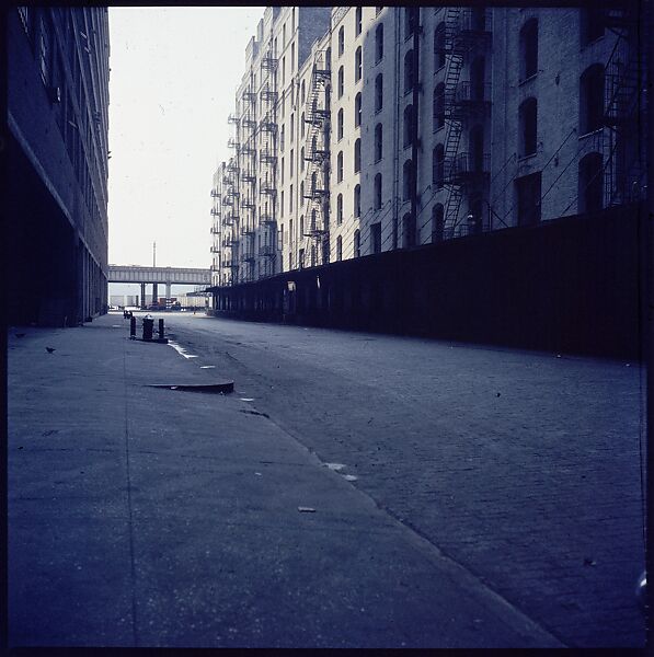 [227 Views of Buildings and Brooklyn Bridge for Fortune Article "On the Waterfront"], Walker Evans (American, St. Louis, Missouri 1903–1975 New Haven, Connecticut), Color film transparency