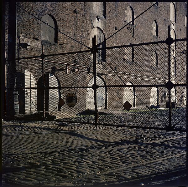 [227 Views of Buildings and Brooklyn Bridge for Fortune Article "On the Waterfront"], Walker Evans (American, St. Louis, Missouri 1903–1975 New Haven, Connecticut), Color film transparency