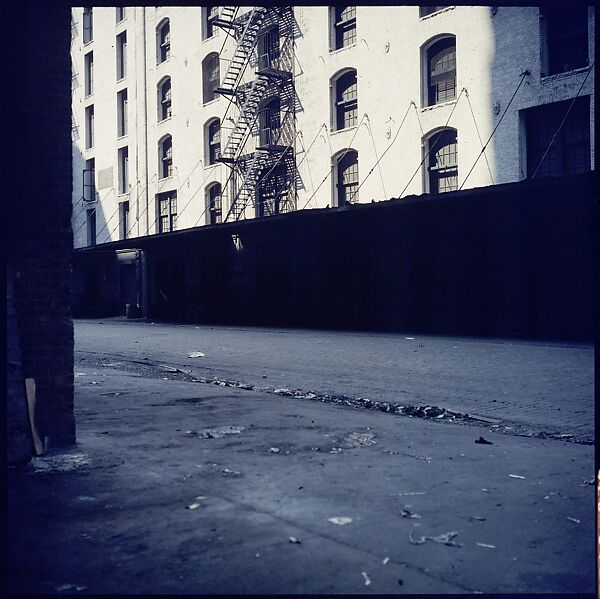 [227 Views of Buildings and Brooklyn Bridge for Fortune Article "On the Waterfront"], Walker Evans (American, St. Louis, Missouri 1903–1975 New Haven, Connecticut), Color film transparency