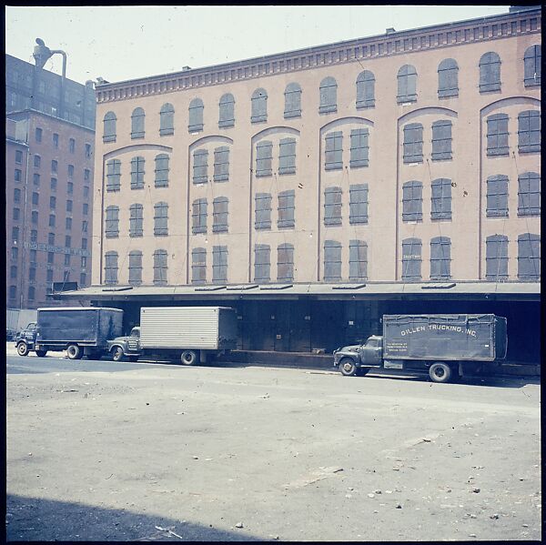 [227 Views of Buildings and Brooklyn Bridge for Fortune Article "On the Waterfront"], Walker Evans (American, St. Louis, Missouri 1903–1975 New Haven, Connecticut), Color film transparency