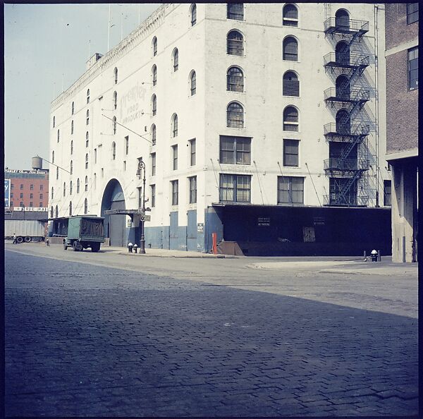 [227 Views of Buildings and Brooklyn Bridge for Fortune Article "On the Waterfront"], Walker Evans (American, St. Louis, Missouri 1903–1975 New Haven, Connecticut), Color film transparency