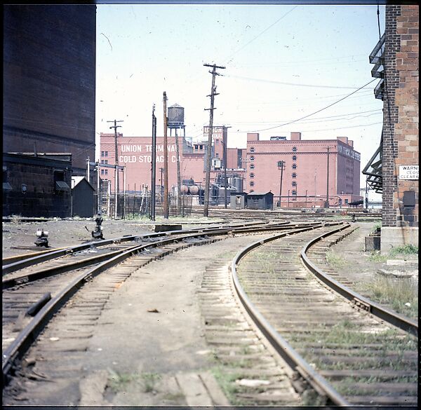 [227 Views of Buildings and Brooklyn Bridge for Fortune Article "On the Waterfront"], Walker Evans (American, St. Louis, Missouri 1903–1975 New Haven, Connecticut), Color film transparency