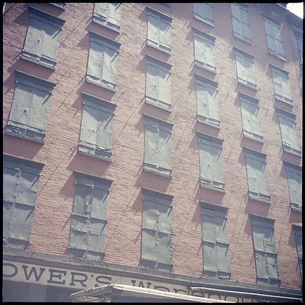[227 Views of Buildings and Brooklyn Bridge for Fortune Article "On the Waterfront"], Walker Evans (American, St. Louis, Missouri 1903–1975 New Haven, Connecticut), Color film transparency
