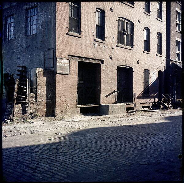 [227 Views of Buildings and Brooklyn Bridge for Fortune Article "On the Waterfront"], Walker Evans (American, St. Louis, Missouri 1903–1975 New Haven, Connecticut), Color film transparency