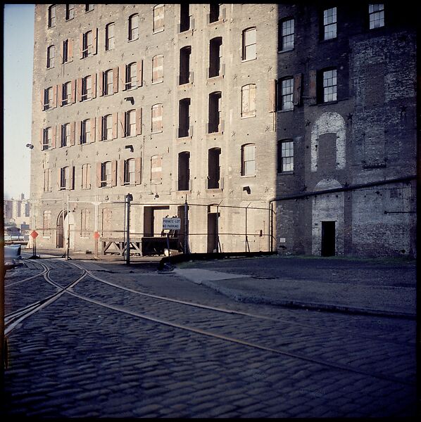 [227 Views of Buildings and Brooklyn Bridge for Fortune Article "On the Waterfront"], Walker Evans (American, St. Louis, Missouri 1903–1975 New Haven, Connecticut), Color film transparency