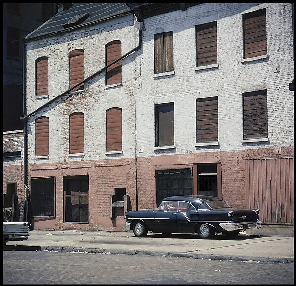 [227 Views of Buildings and Brooklyn Bridge for Fortune Article "On the Waterfront"], Walker Evans (American, St. Louis, Missouri 1903–1975 New Haven, Connecticut), Color film transparency