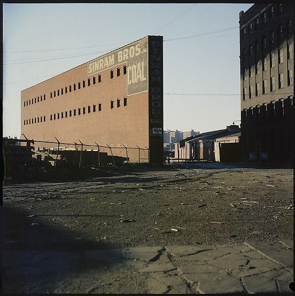 [227 Views of Buildings and Brooklyn Bridge for Fortune Article "On the Waterfront"], Walker Evans (American, St. Louis, Missouri 1903–1975 New Haven, Connecticut), Color film transparency