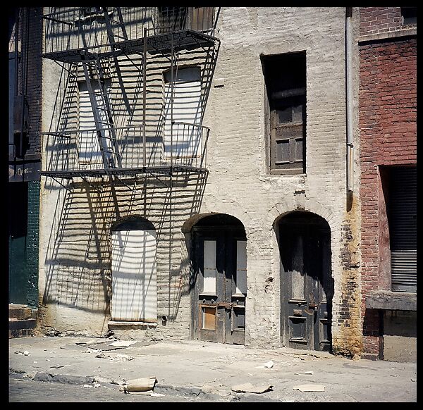 [227 Views of Buildings and Brooklyn Bridge for Fortune Article "On the Waterfront"], Walker Evans (American, St. Louis, Missouri 1903–1975 New Haven, Connecticut), Color film transparency
