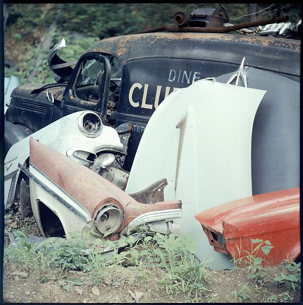 [192 Views of Junked Cars for Fortune Article "The Auto Junkyard"], Walker Evans (American, St. Louis, Missouri 1903–1975 New Haven, Connecticut), Color film transparency